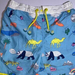 Mini Boden Natural World Surf Shorts Boys Swimsuit Bathingsuit Size 11-12Y